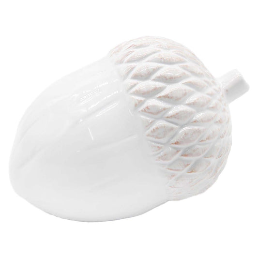 PFF58066 - Large White Porcelain Acorn with Tan Shell