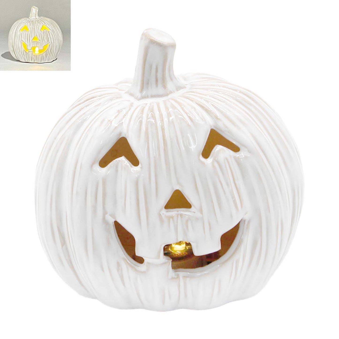 PFF58073 - Lighted White Jack O Lantern