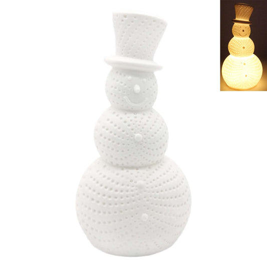 PXF59150 - Lighted Porcelain Snowman