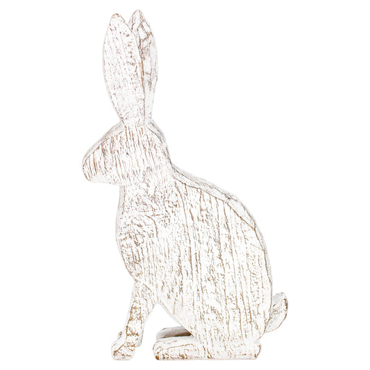 RAF34026 - Large Wood Style Resin Cutout Bunny 
