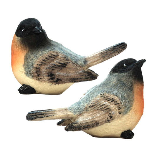 RAF57096-2A - 2 Assorted Gray and Orange Chickadees