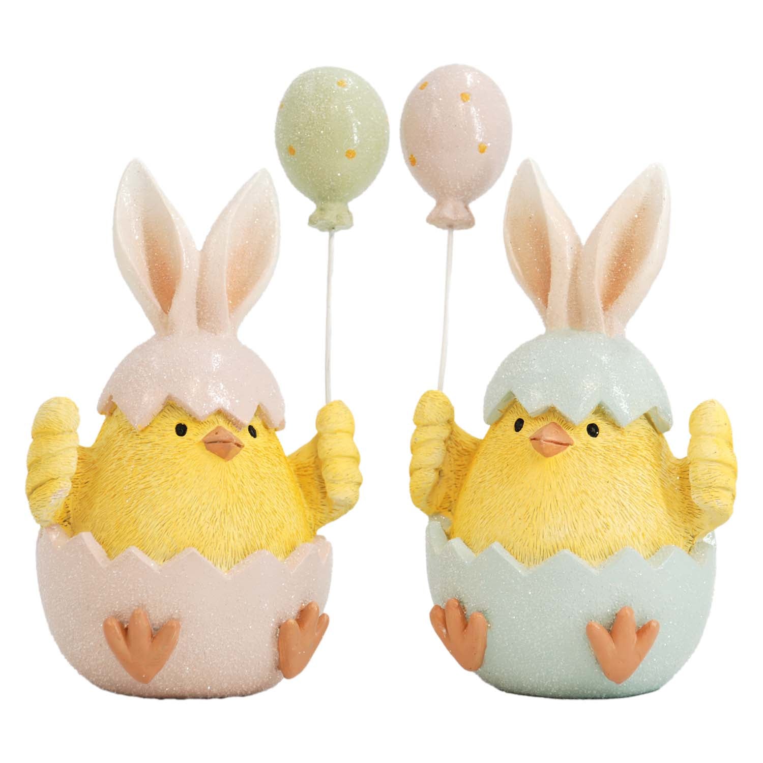 RAF57626-2A - 2 Assorted Bunny Chicks with Balloons