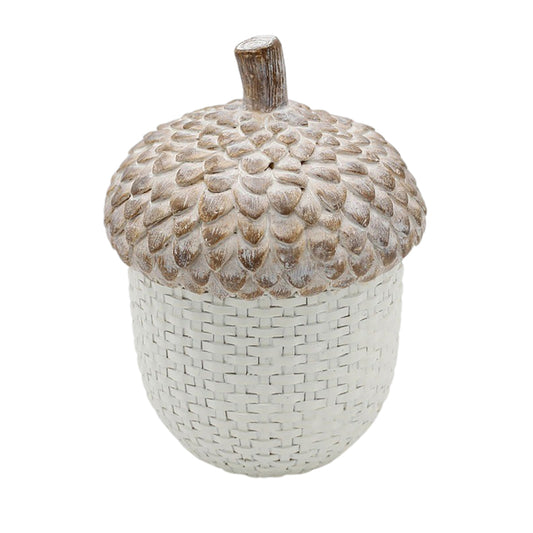 RFF38013 - Large Tan and White Resin Acorn 