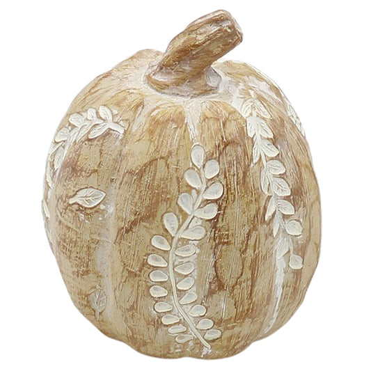 RFF38020 - Leaf Engraved Tall Resin Pumpkin 
