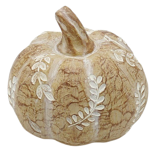 RFF38021 - Leaf Engraved Wide Resin Pumpkin 