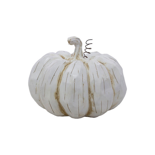 RFF95289 - Wide Resin White Pumpkin 