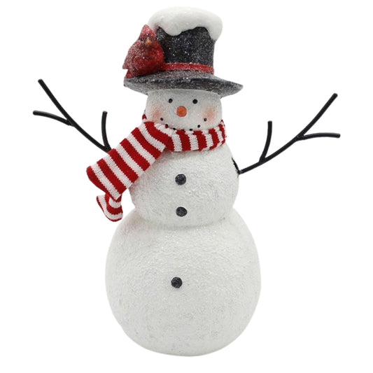 RXF39038 - Large Resin Snowman with Red Scarf 