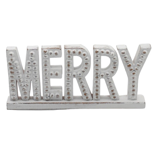 RXF39138 - Merry Resin Word Block 