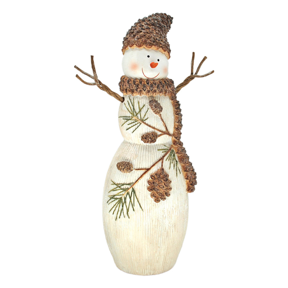 RXF43785 - Medium Resin Woodland Pines Snowman