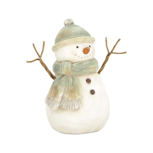 RXF59749 - Little Green Scarf Resin Snowman