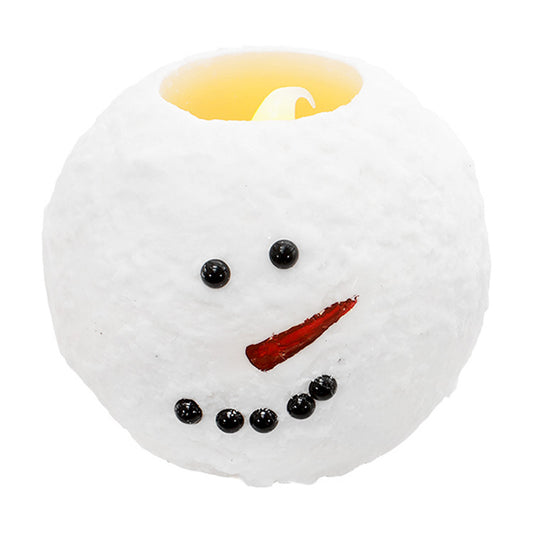 TLX69448 - Large Round Snowman LED Candle 