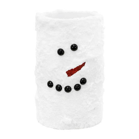 TLX69451T - Medium White Snowman LED Pillar 