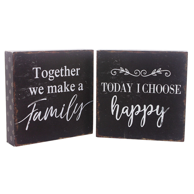 WAF11315-2A - 2 Assorted Family and Happy Blocks 