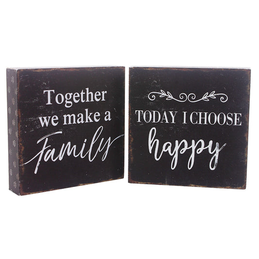 WAF11315-2A - 2 Assorted Family and Happy Blocks 