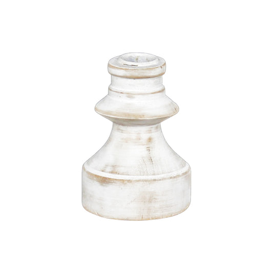 WAF34076 - Whitewashed Wood Taper Holder 