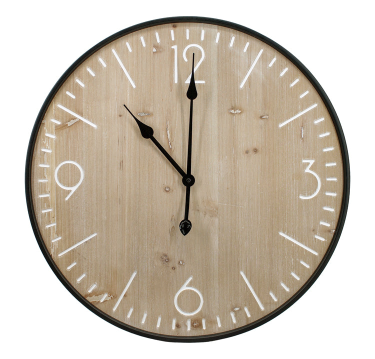 WAF34933 - Wood Back Wall Clock 