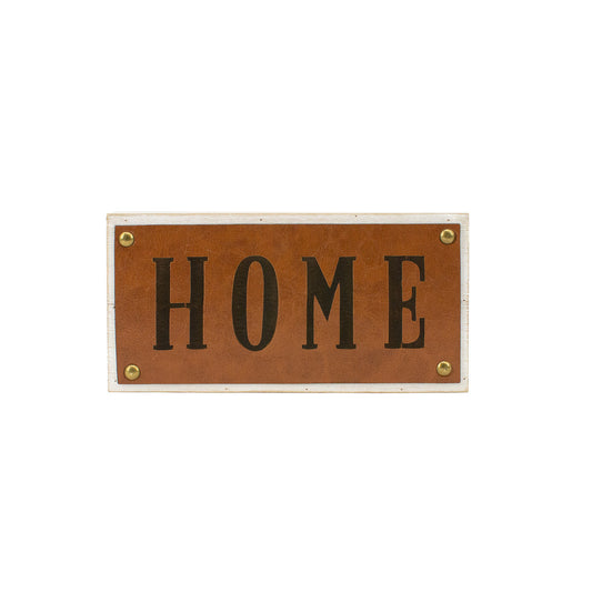 WAF41101 - Wood and Leather Home Sign 