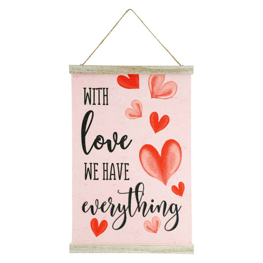 WAF57078 - Love Heart Canvas Hanger