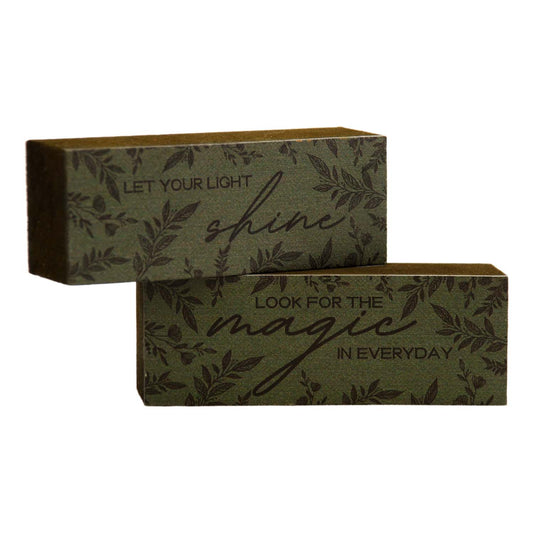 WAF57672-2A - 2 Assorted Modern Botanical Mini Blocks