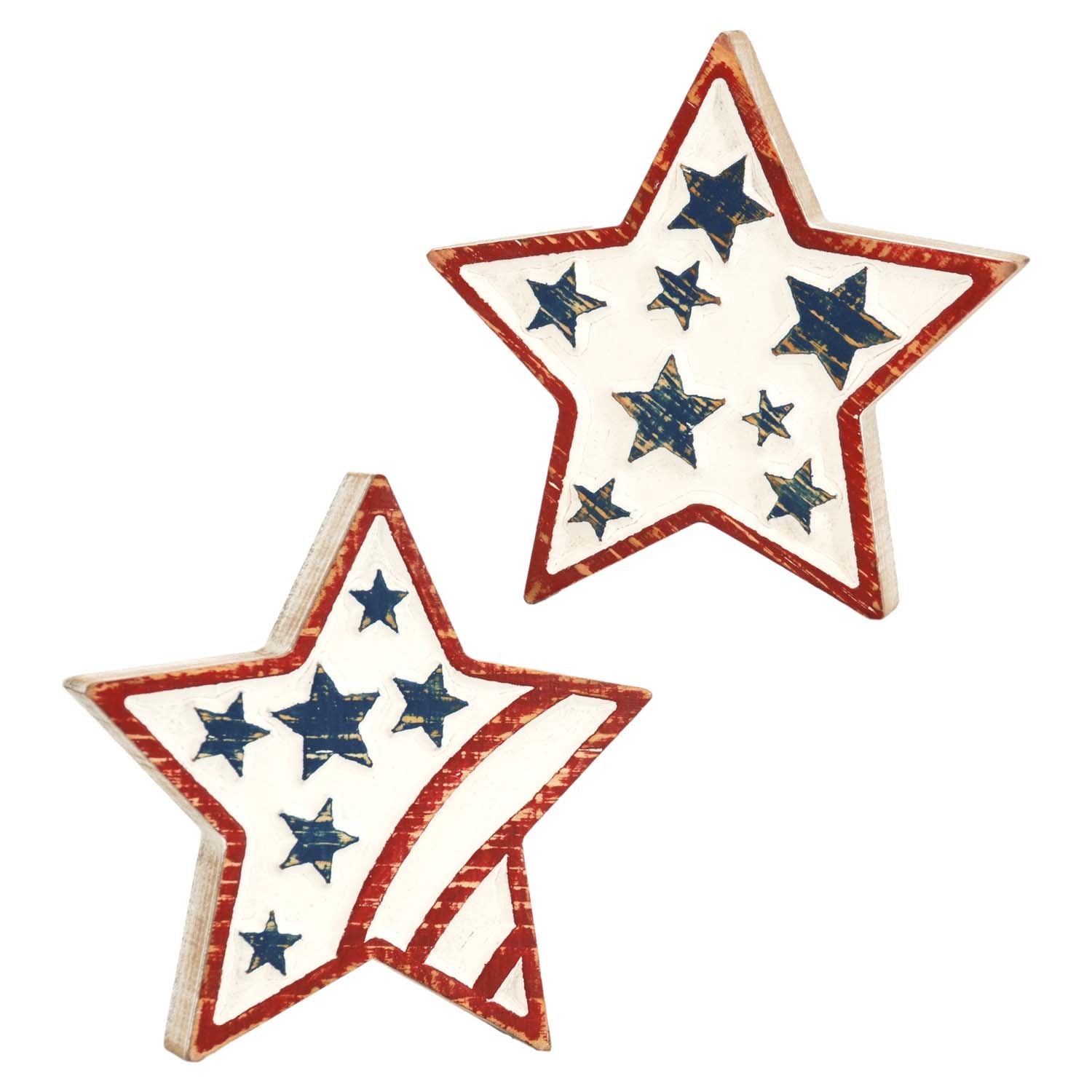 WAF57682-2A - 2 Assorted Americana Star Blocks