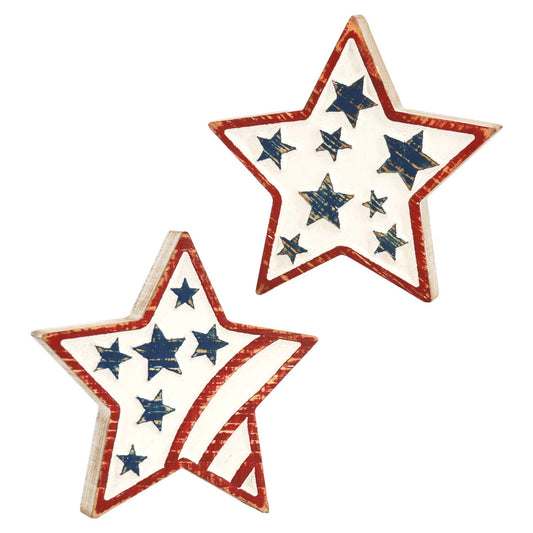 WAF57682-2A - 2 Assorted Americana Star Blocks