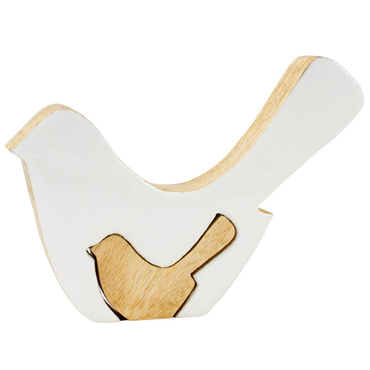 WAI41508 - Large Wooden Bird with Bird Puzzle 