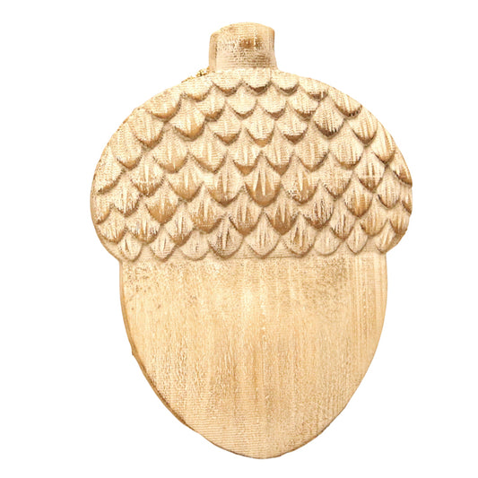 WFF38676 - Wood Acorn Plaque 