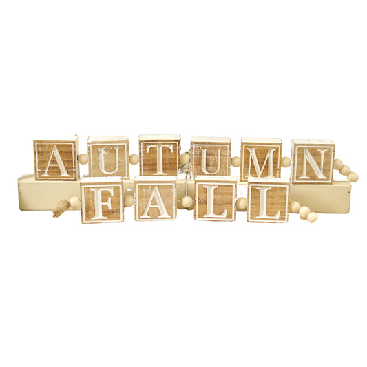 WFF38686-2A - 2 Assorted Fall and Autumn Block Garlands 