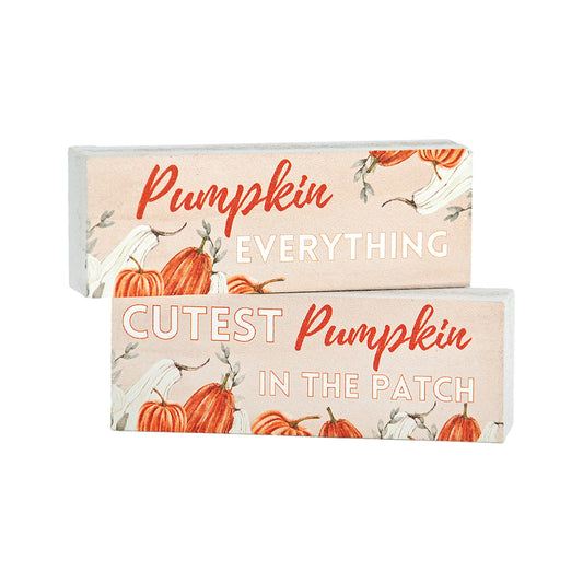 WFF42691-2A - 2 Assorted Pumpkin Patch Mini Blocks