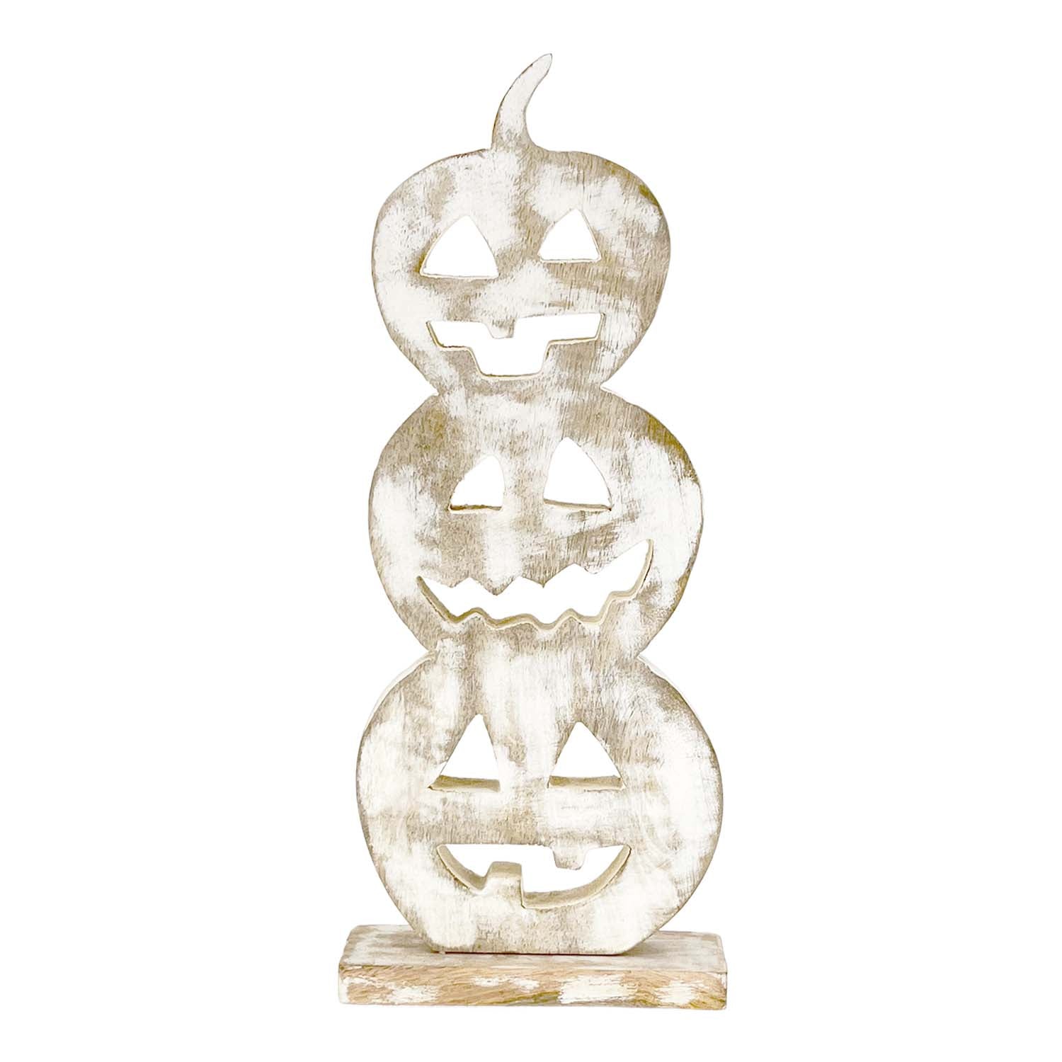 WFI58997 - Mango Wood Jack O Lantern Stack Stand