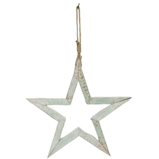 WXF39054 - Medium Sage Star Cutout Hanger 