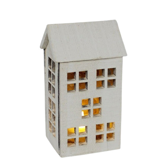 WXF39065 - Lighted Snowy Tall House 