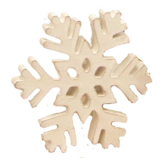 WXF39078 - Wood Snowflake Block 