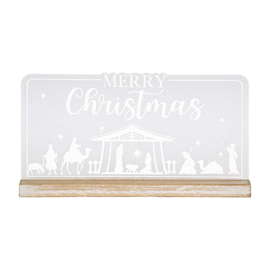 WXF43055 - Merry Christmas Nativity Sign