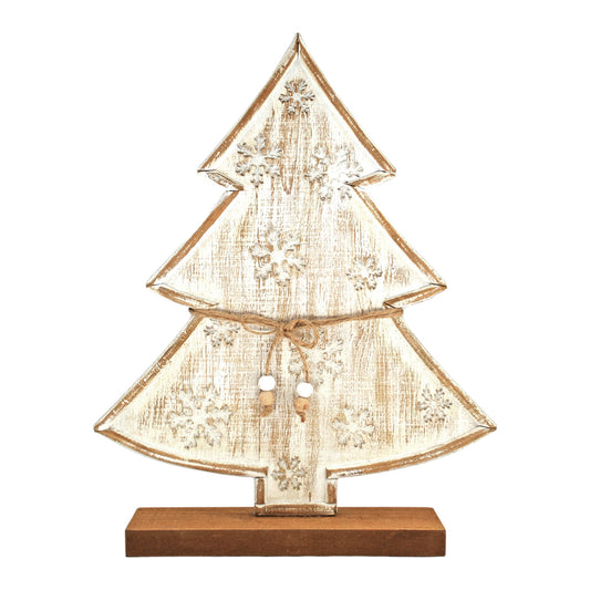 WXF43145 - Wood Snowflake Tree on Stand