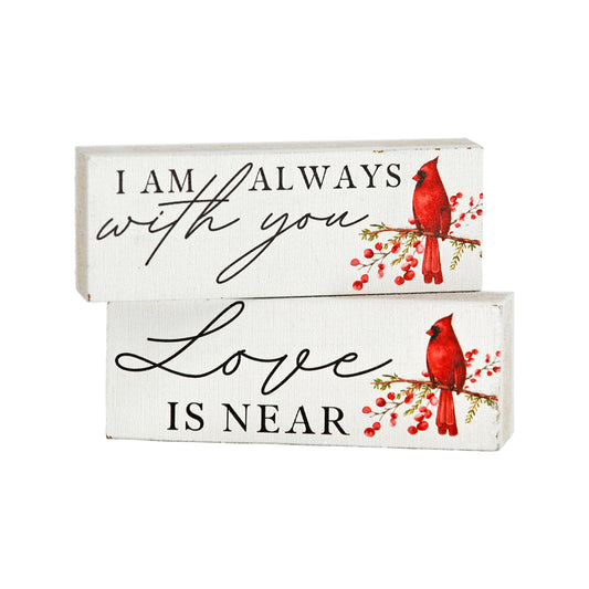 WXF43636-2A - 2 Assorted Cardinal Mini Blocks