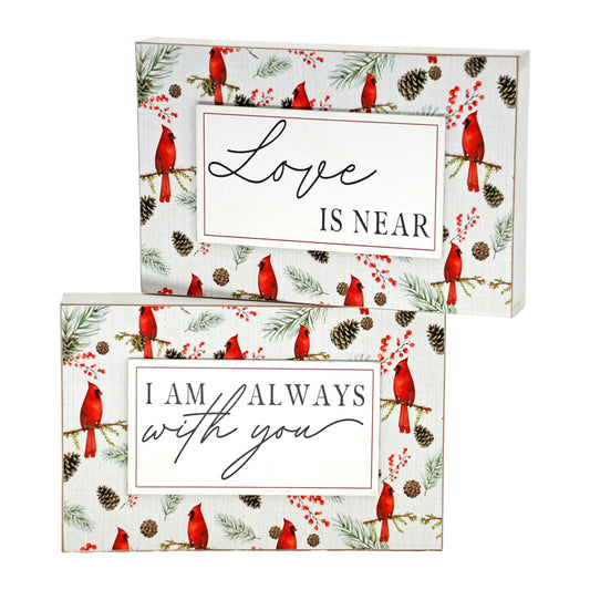 WXF43637-2A - 2 Assorted Cardinal Blocks