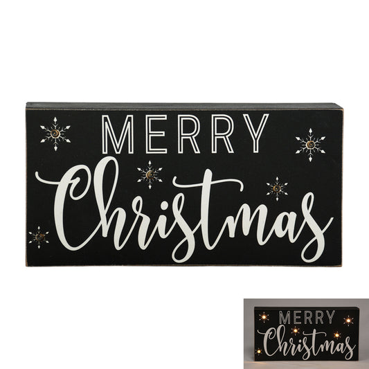 WXF43711 - Merry Christmas Lighted Block