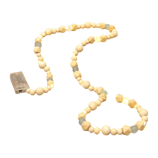 WXN39360 - Lighted Multi Sided Block Bead Garland 