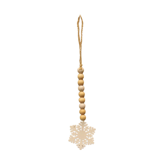 WXN39376 - Long Beaded Snowflake Ornament 