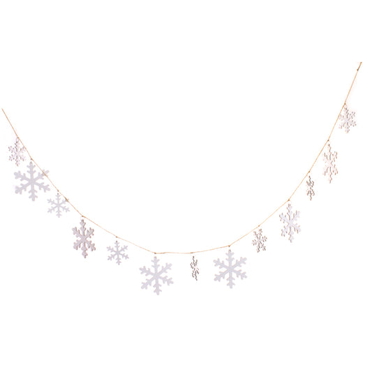 WXQ13652 - Wooden Snowflake Garland 