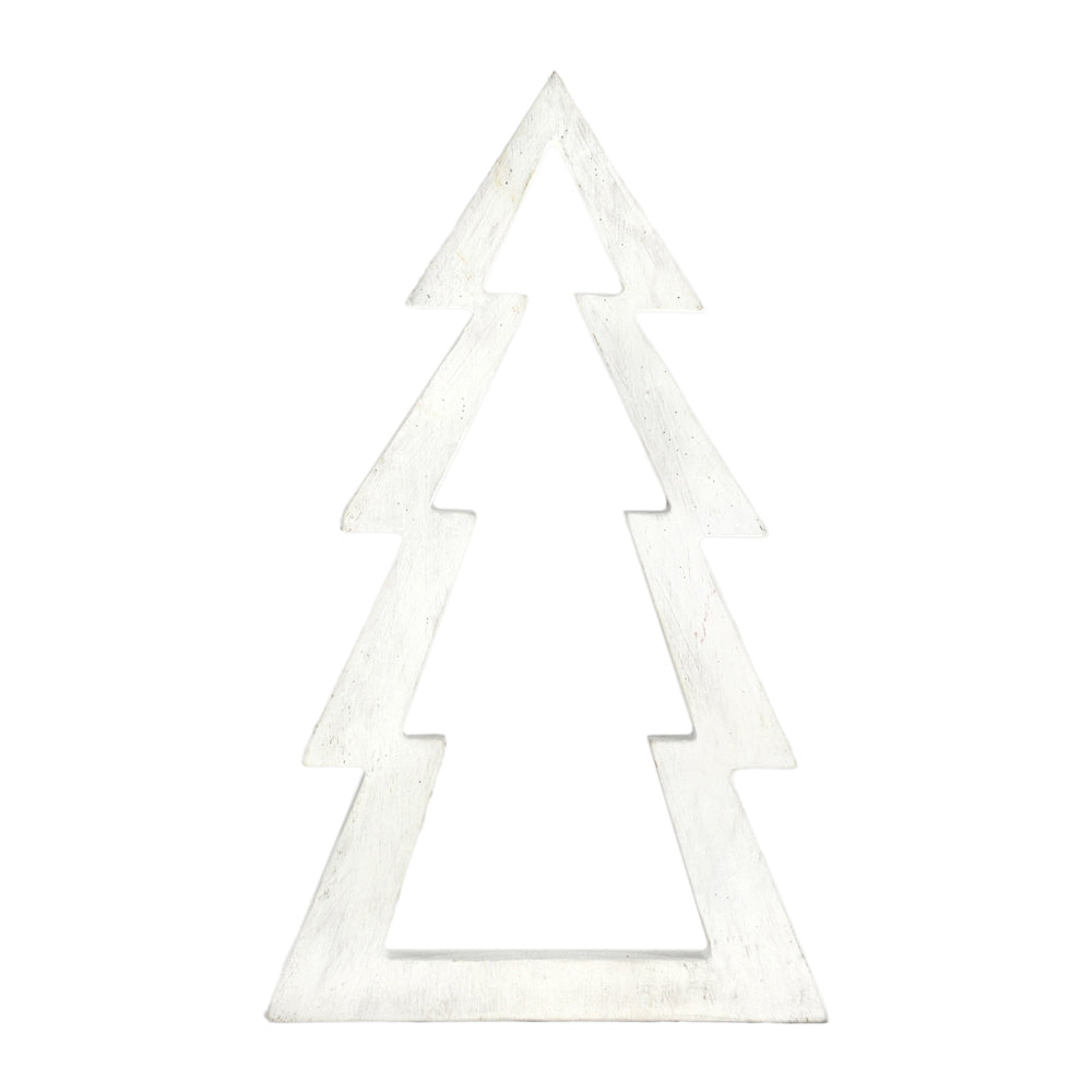WXQ43823 - Large White Straight Edge Cutout Tree